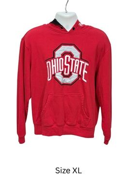 Ohio State Red Pullover Hoodie Sweatshirt - Men's XL